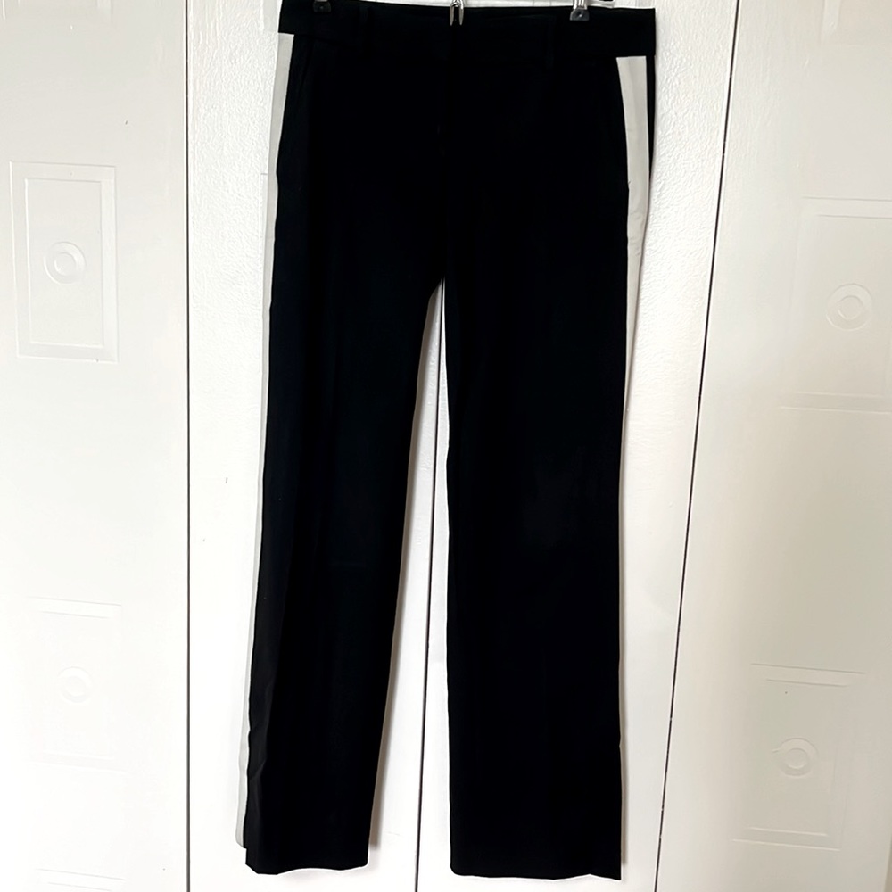 Ann Taylor Black with White Stripe Pants